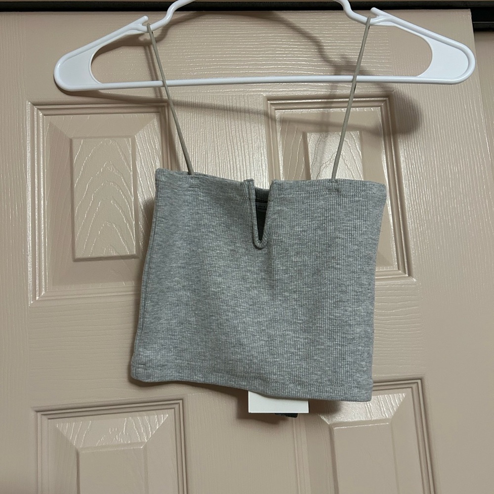 Zara Gray Crop Top